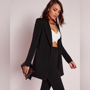 Missguided Longline Black Blazer